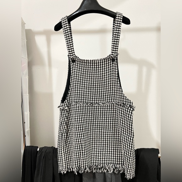 ZARA Black/white Gingham Overall Dress - Picture 1 of 3
